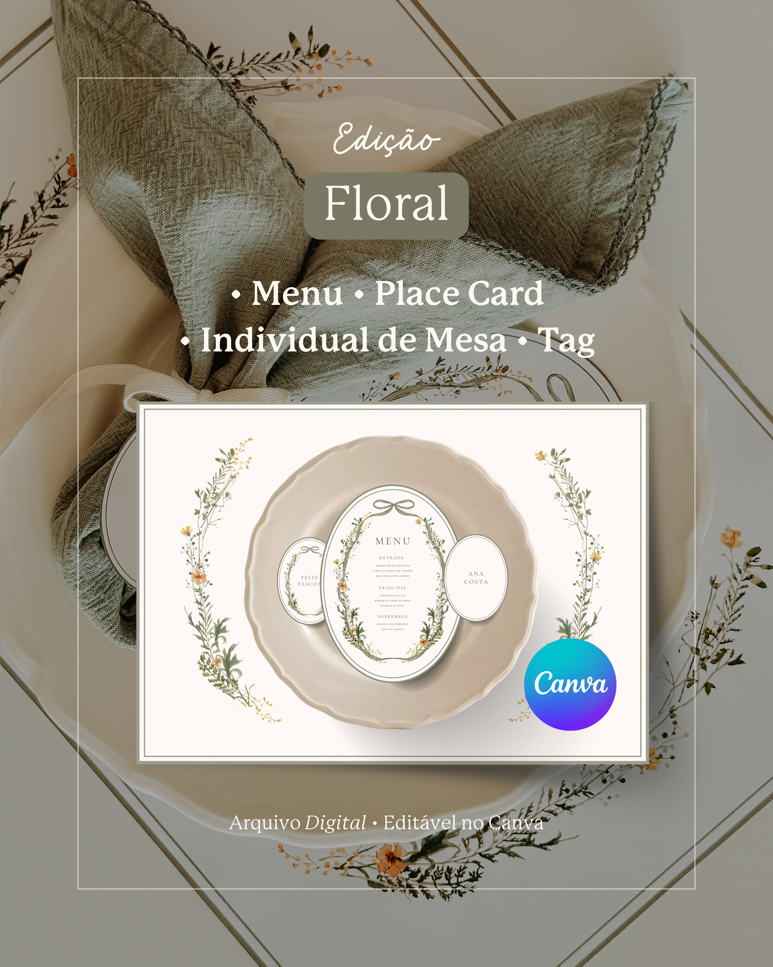 Mesa posta de Páscoa | Edição Floral