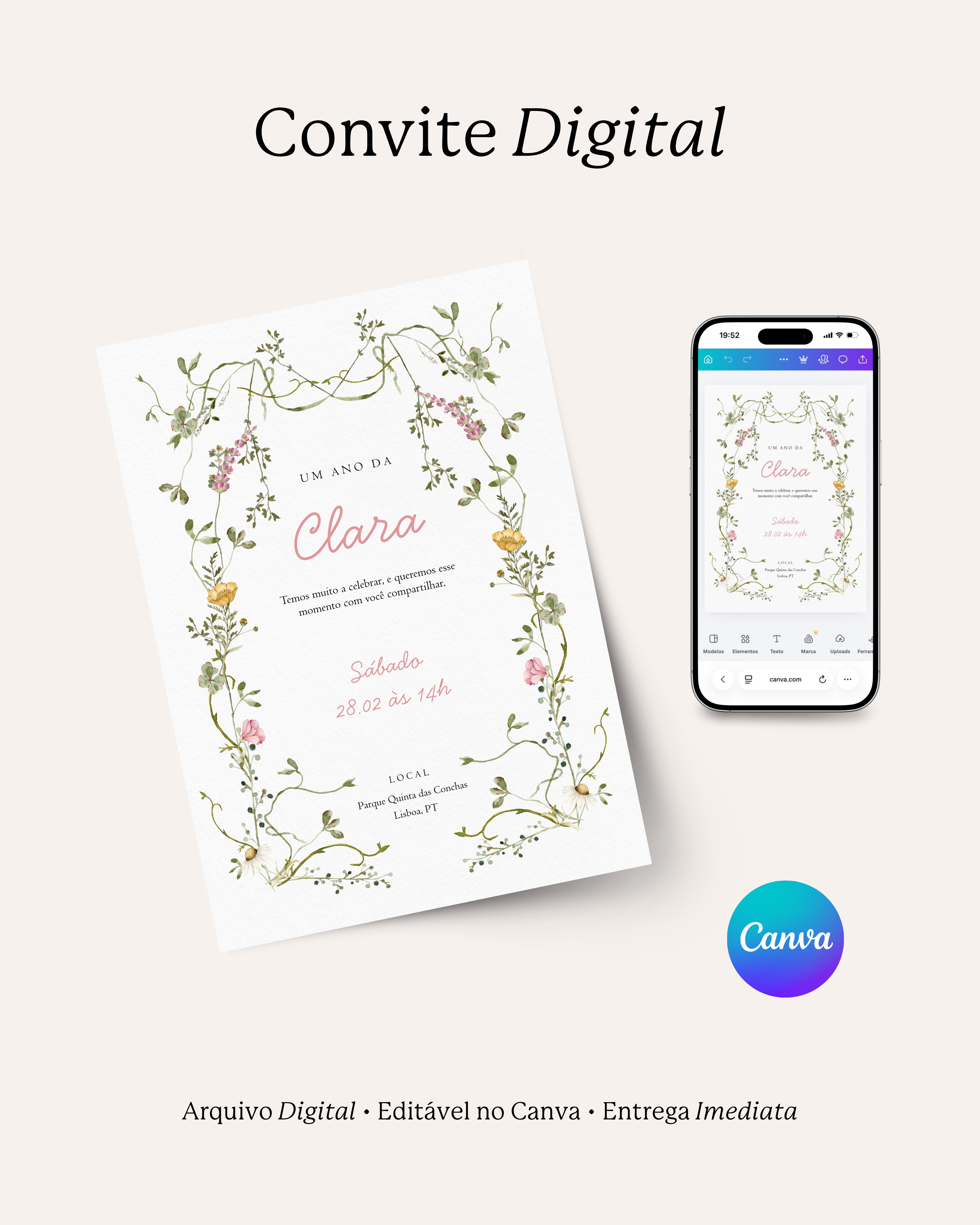 Convite Flores do Campo