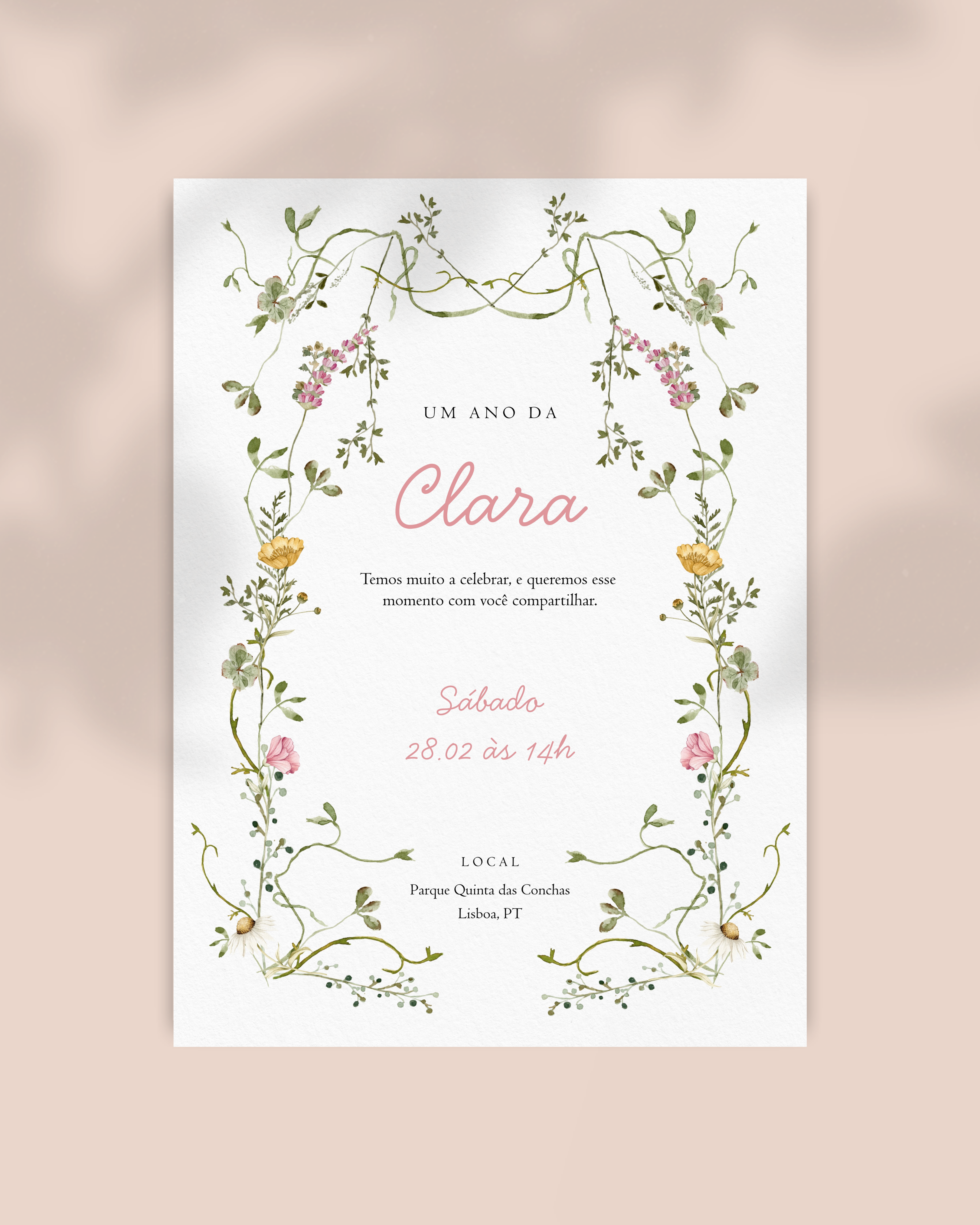 Convite Flores do Campo