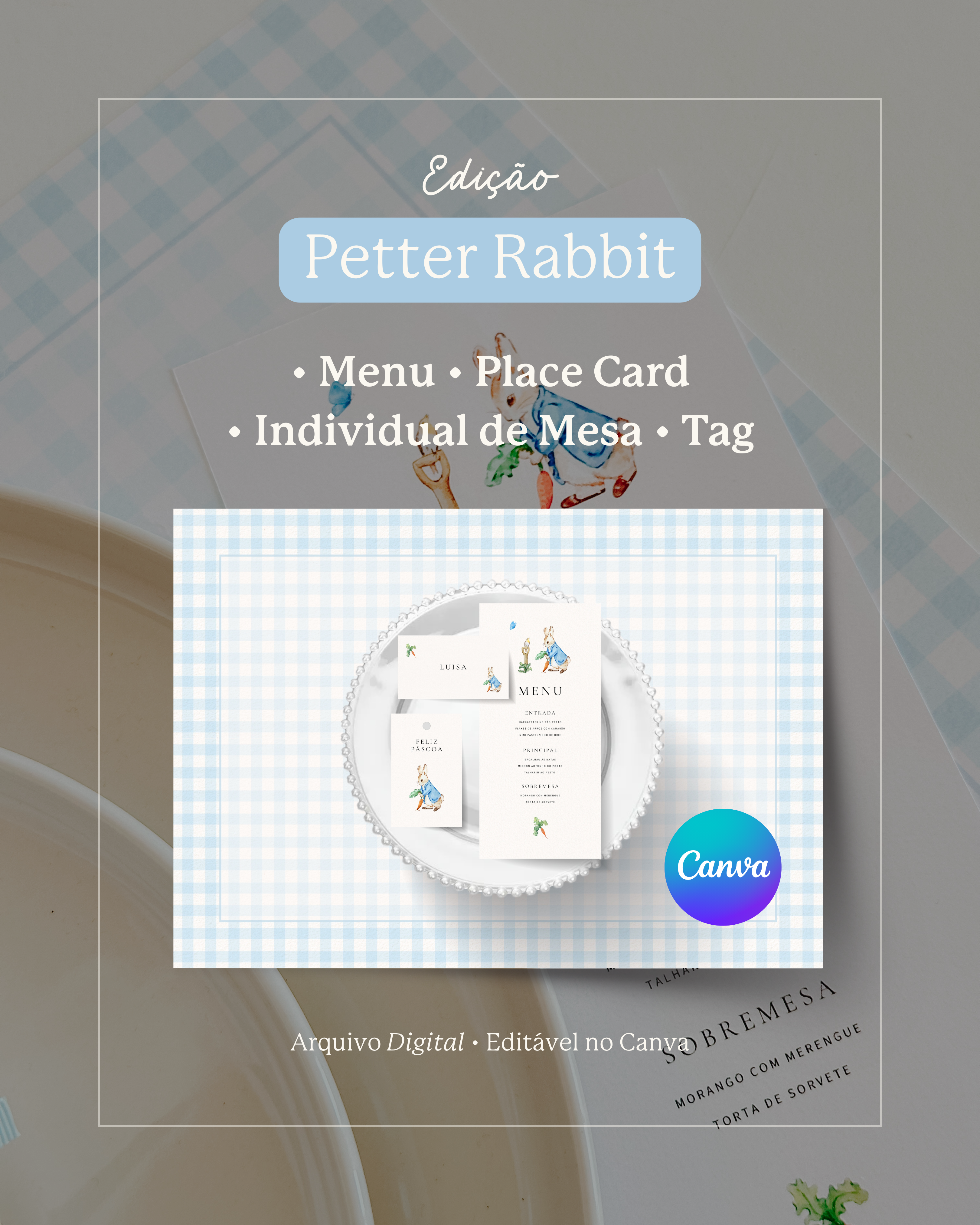 Mesa posta de Páscoa | Edição Peter Rabbit