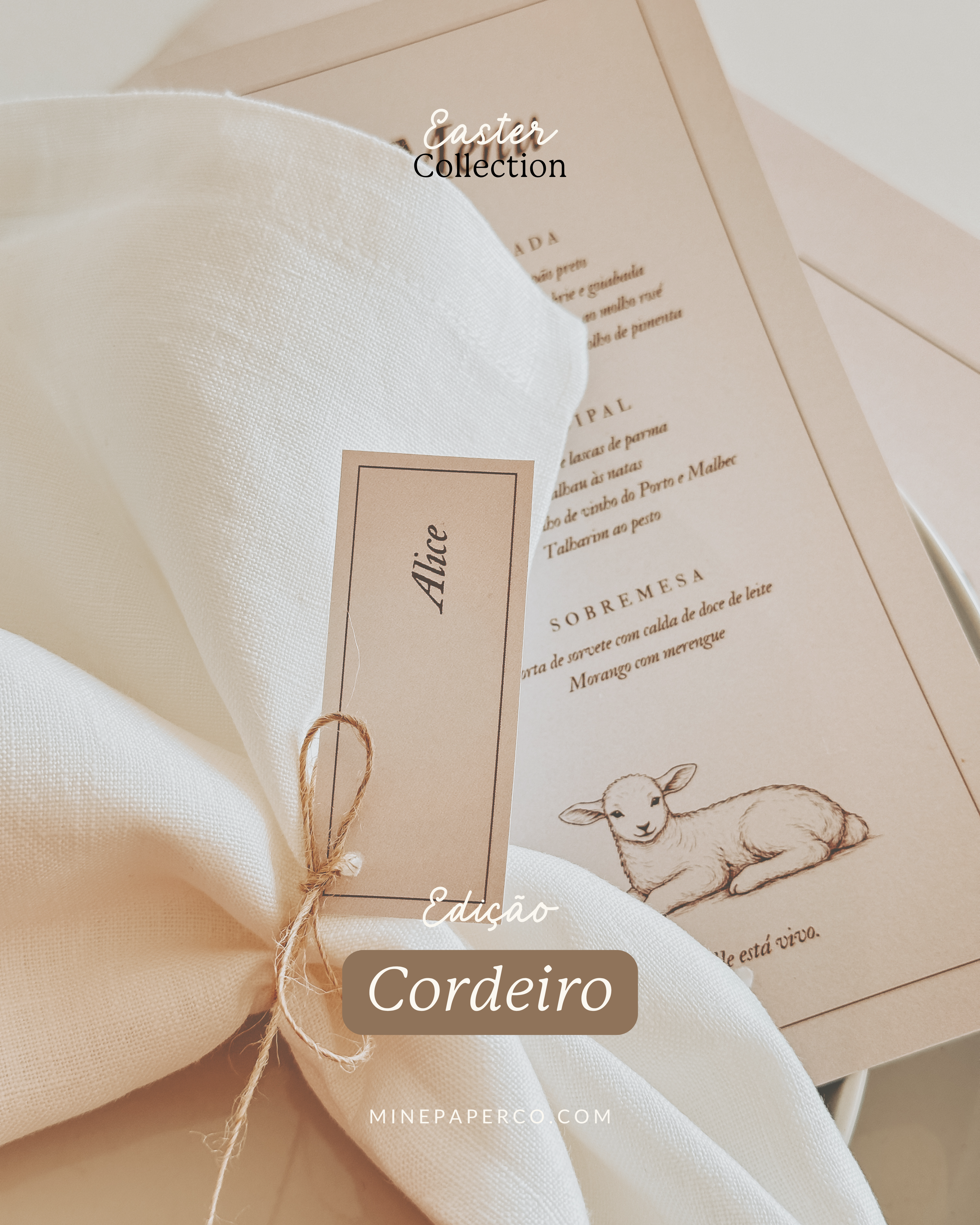 Mesa posta de Páscoa | Edição Cordeiro