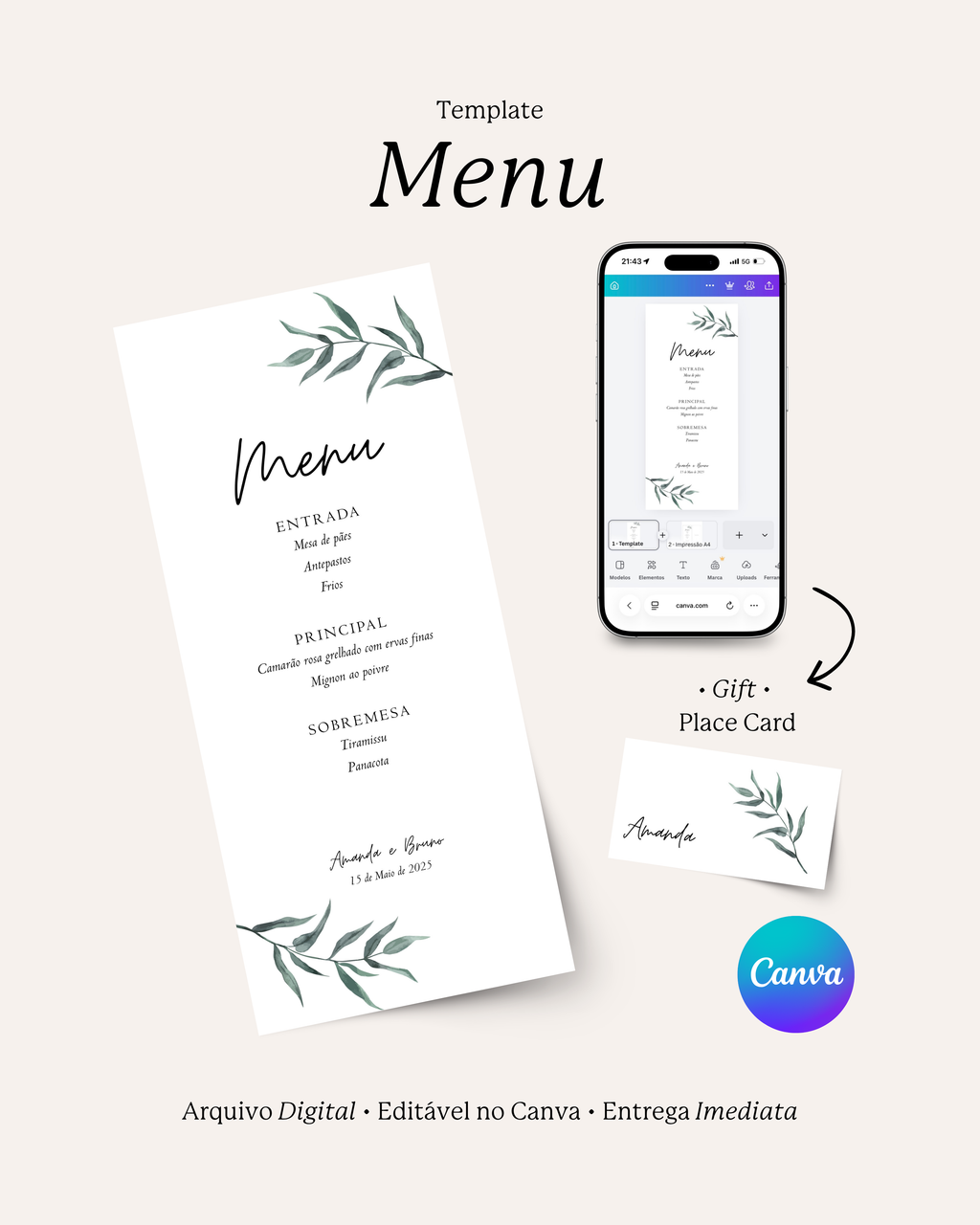 Menu Folhagens